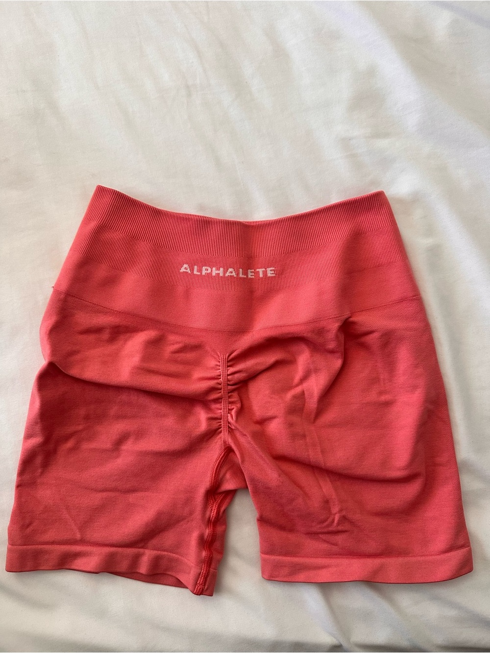 Alphalete Amplify Women's Coral Seamless High-Waist Bike Shorts Size S
